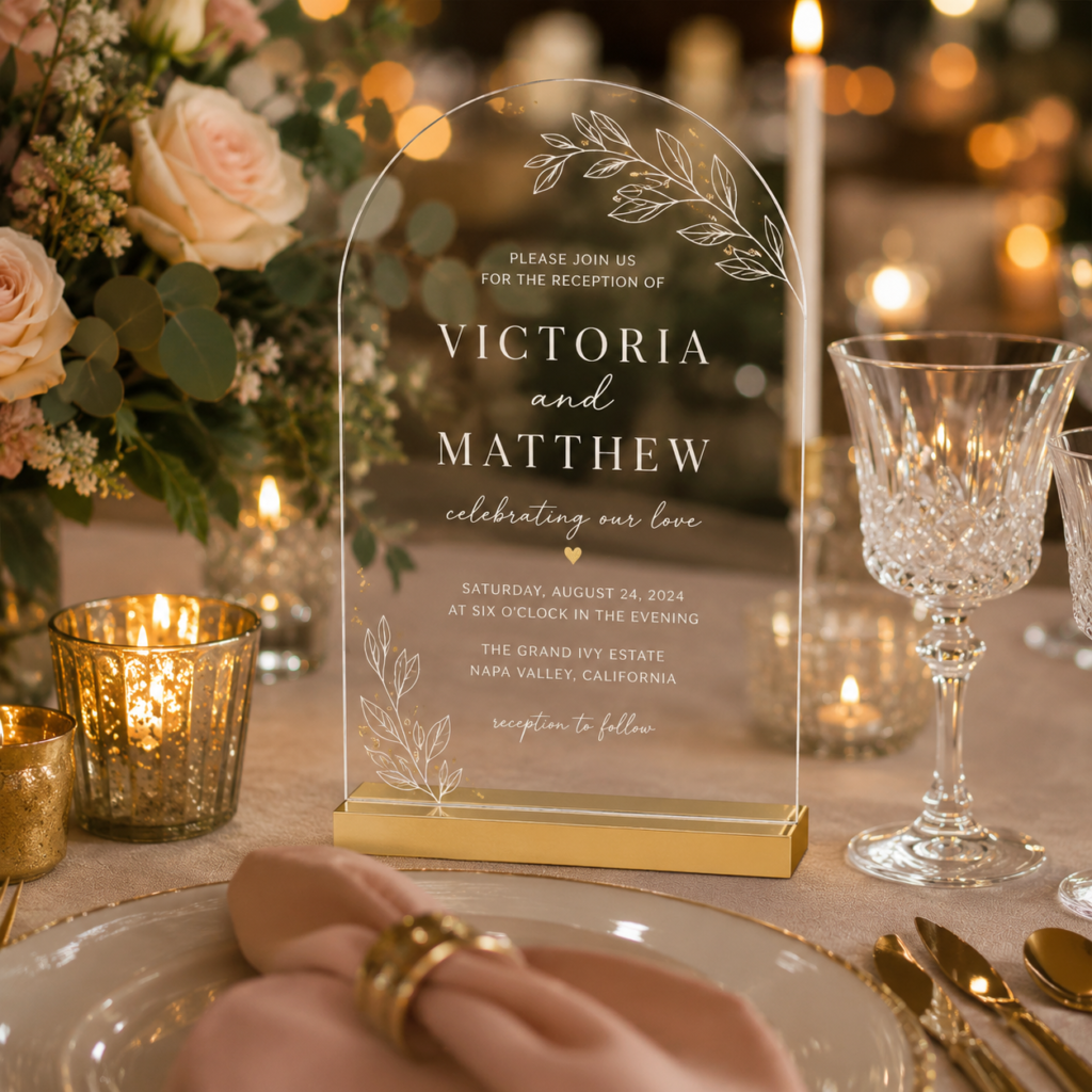 Acrylic Wedding invitation mockup 1