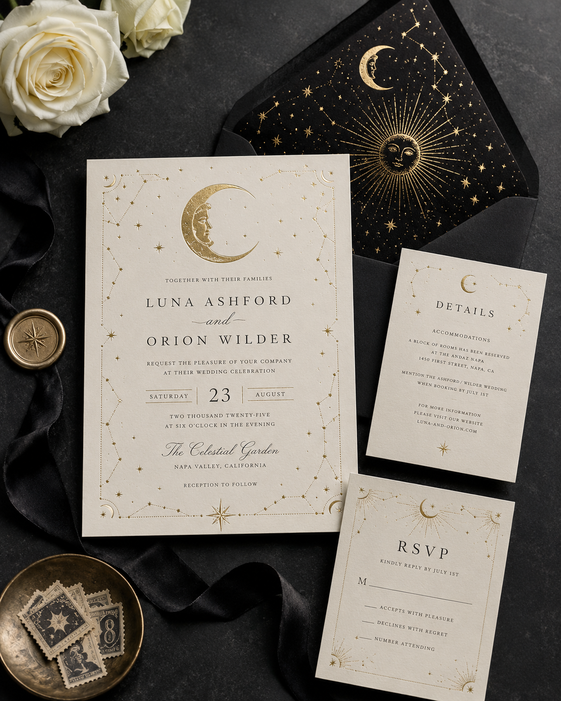 Foil Wedding Invitations mockup 1