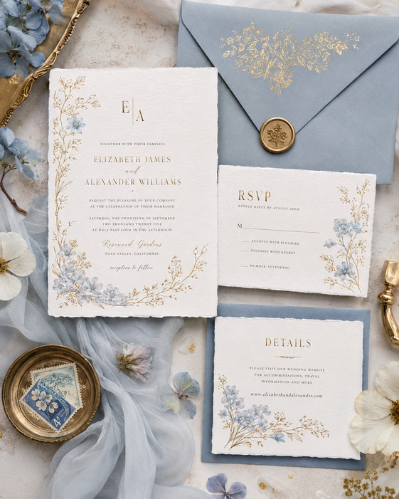 Foil Wedding Invitations mockup 4