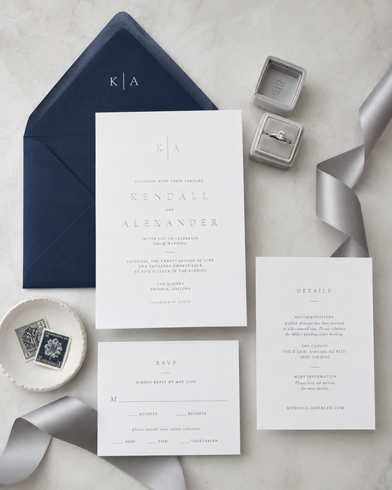 Foil Wedding Invitations mockup 7