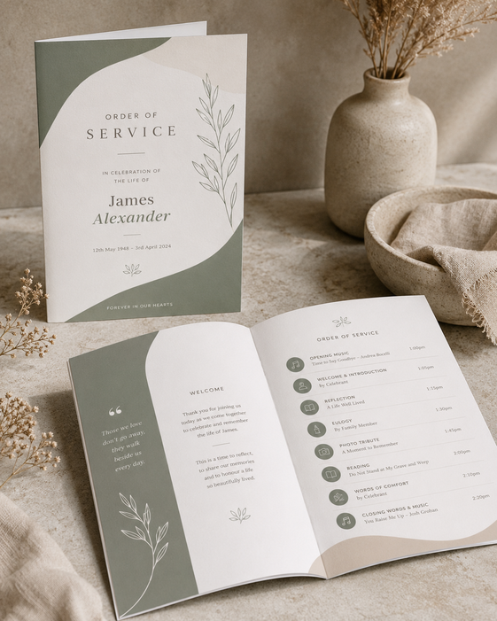 Order Of Service Booklets 1