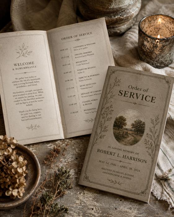 Order Of Service Booklets 5