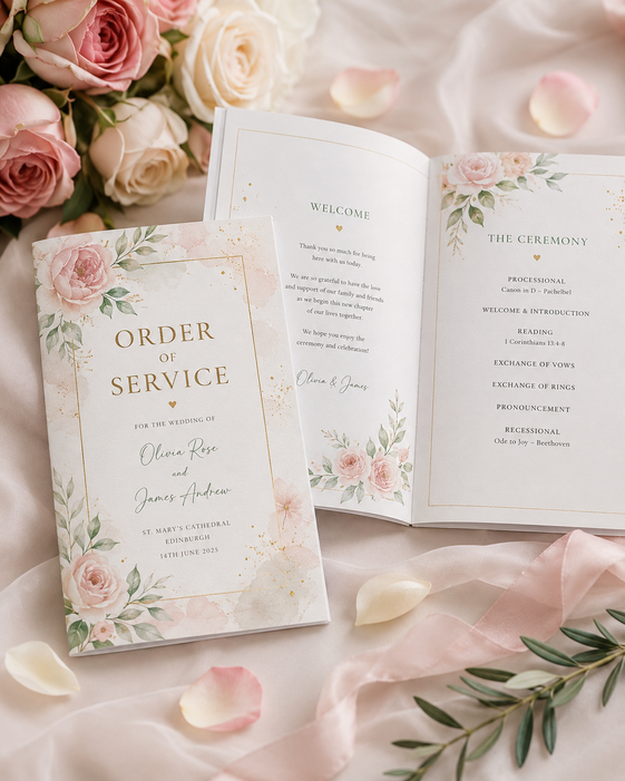 Order Of Service Booklets 9