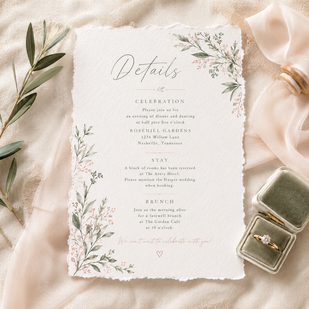 Wedding Details Cards 3
