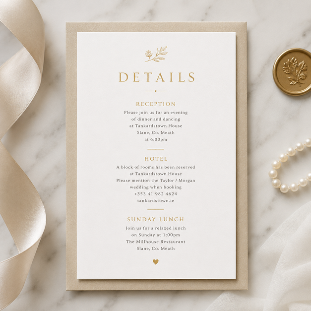 Wedding Details Cards 4