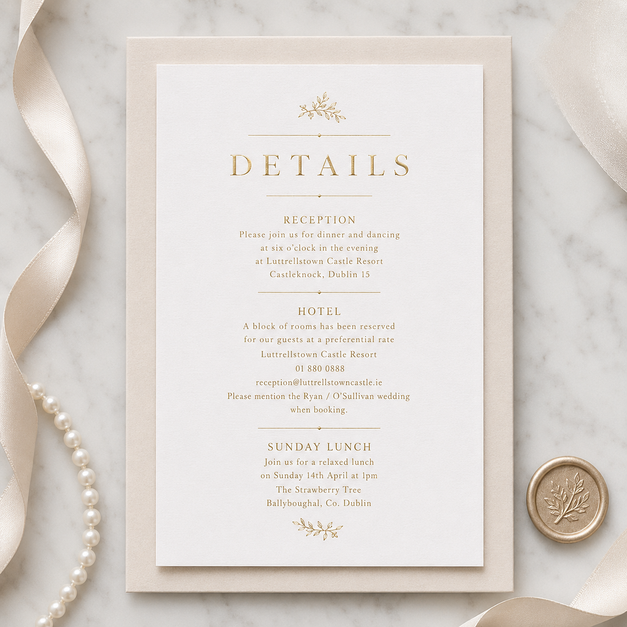 Wedding Details Cards 8
