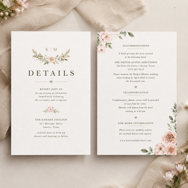 Wedding Information Cards 1