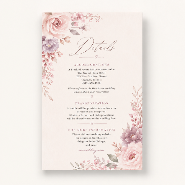 Wedding Information Cards 10