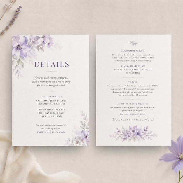 Wedding Information Cards 4