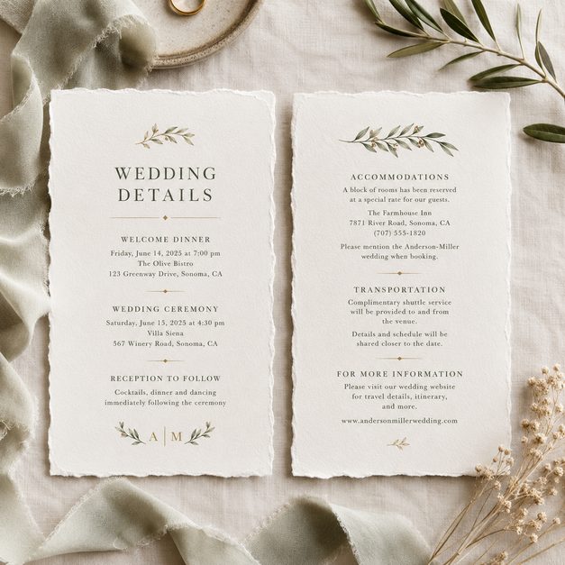 Wedding Information Cards 6