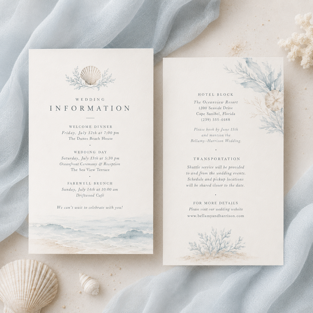 Wedding Information Cards 7