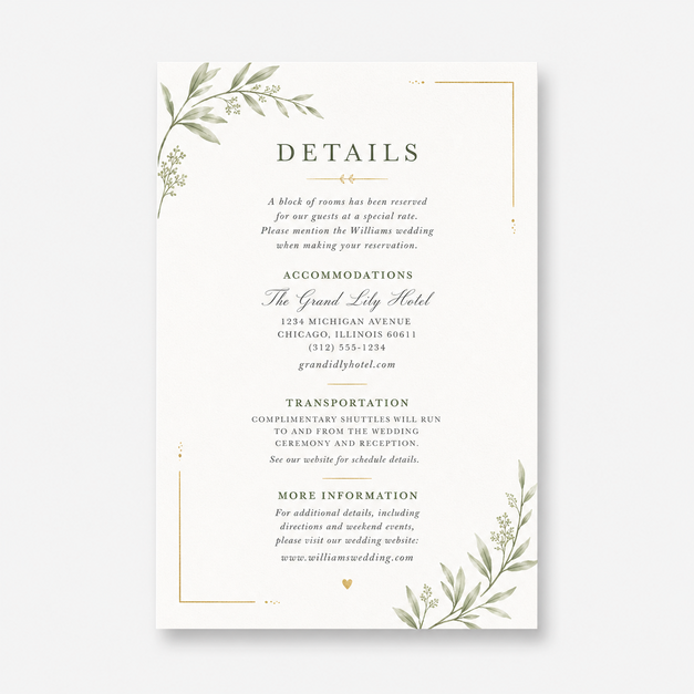 Wedding Information Cards 9