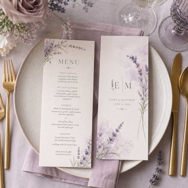 Wedding Menu Cards 8
