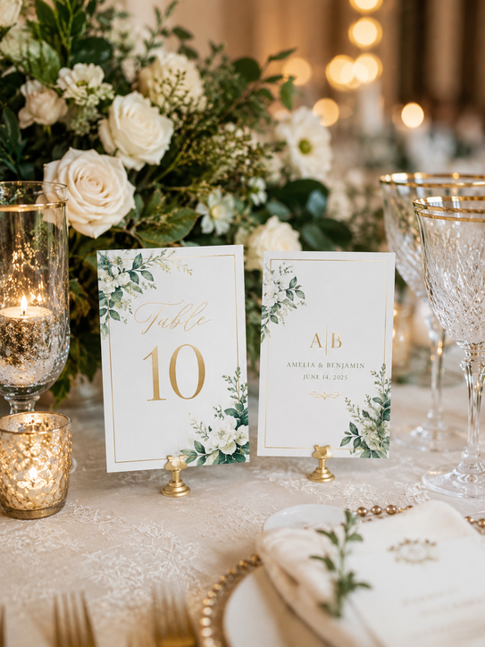 Wedding Table Number Cards 1