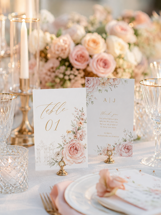 Wedding Table Number Cards 2