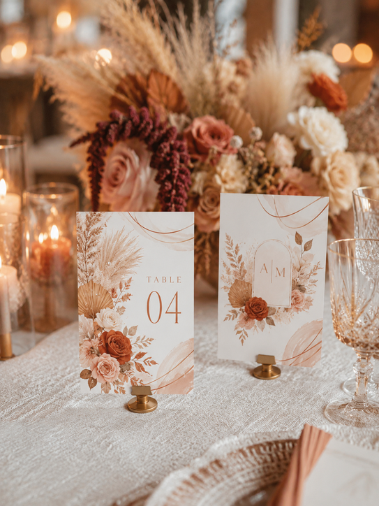 Wedding Table Number Cards 5