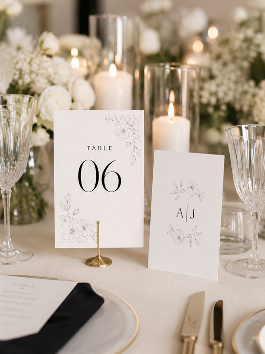 Wedding Table Number Cards 7