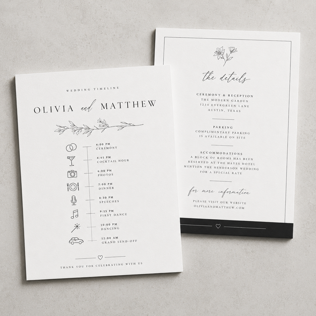 Wedding Timeline Cards 6