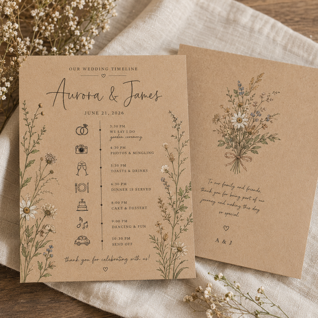 Wedding Timeline Cards 8