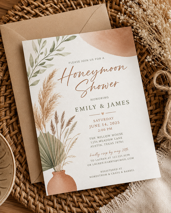 Honeymoon Shower Invitations 7