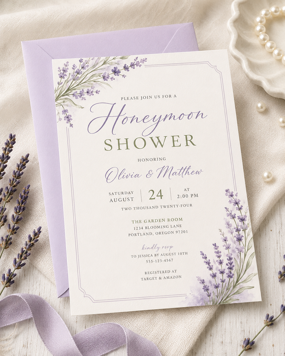 Honeymoon Shower Invitations 8
