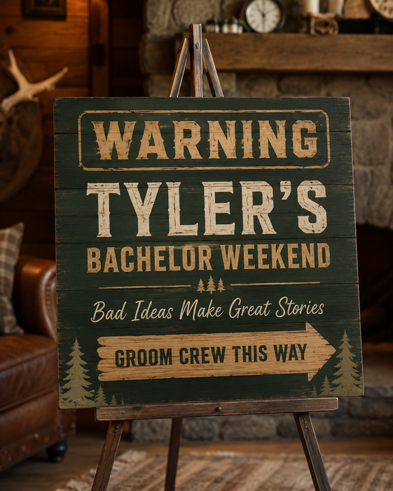 bachelor party sign 2